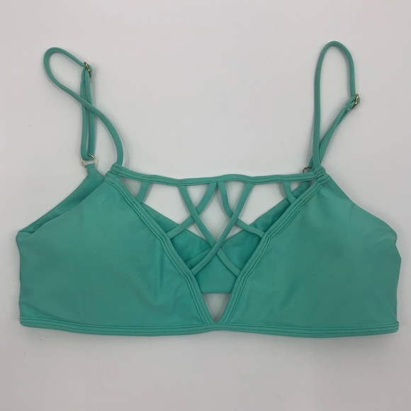 Issa de’mar Other - Issa de’mar Teal Crisscross Bikini Top M